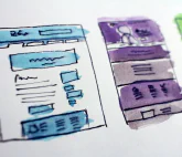 Mobile colored wireframes