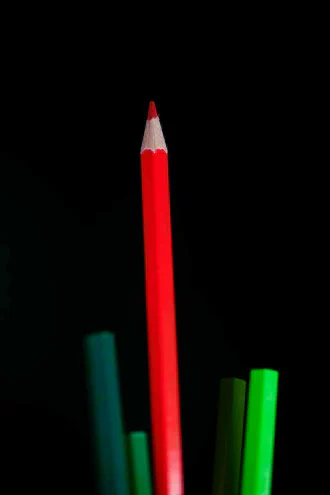 A few colored pencils